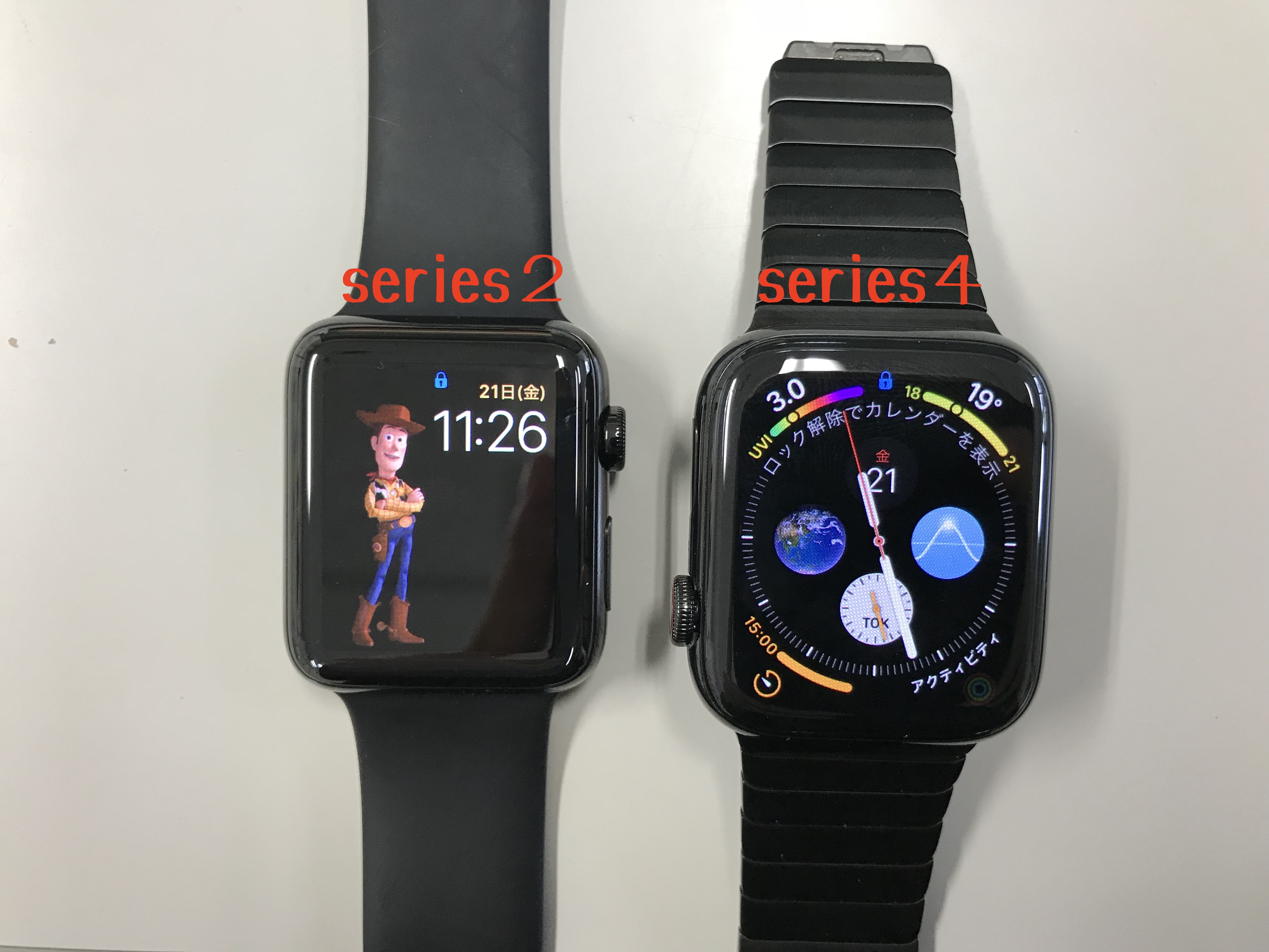 Apple Watch series2とseries4の比較